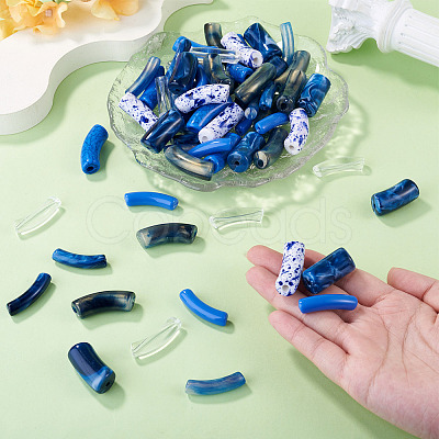 80Pcs 8 Styles Mixed Styles Acrylic Beads Sets MACR-TA0002-99A-1