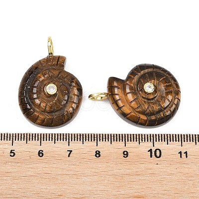 Natural Tiger Eye Pendants G-H353-02G-10-1