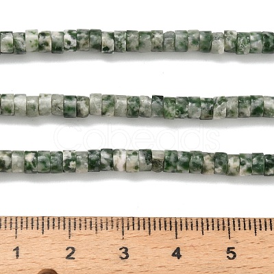 Natural Green Spot Jasper Beads Strands G-Z110-A18-2x4mm-1