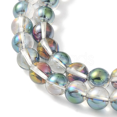 Transparent Electroplate Glass Beads Strands GLAA-T032-T6mm-C05-1
