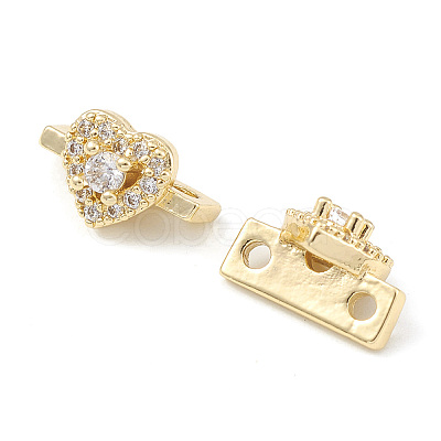 Rack Plating Brass Pave Cubic Zirconia Slide Charms KK-G464-04LG-1