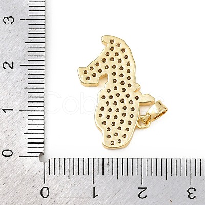Brass Micro Pave Cubic Zirconia Pendants KK-B161-03G-1