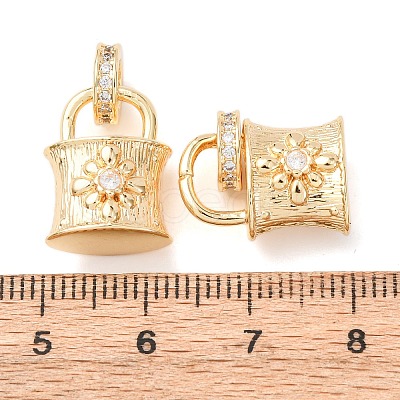 Brass Micro Pave Cubic Zirconia Pendants KK-A279-23G-1