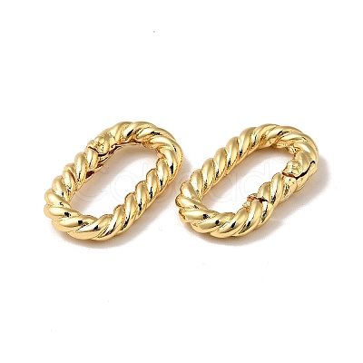 Brass Spring Gate Rings KK-J301-13G-1