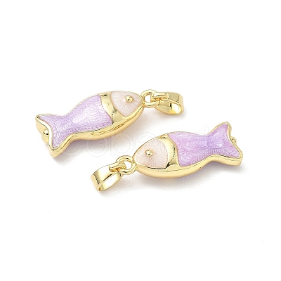 Brass Enamel Pendants KK-Z134-06G-03-1