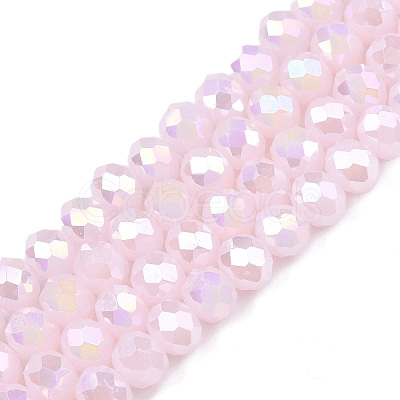 Electroplate Glass Beads Strands EGLA-A044-J6mm-B02-1