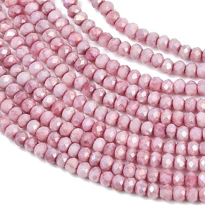 Electroplate Rondelle Glass Beads Strands GL-T021-2x2.5mm-17-24-1