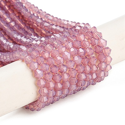 Baking Paint Transparent Glass Beads Strands DGLA-F029-J4mm-1