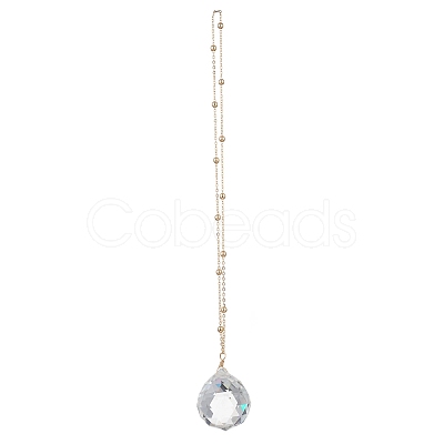 Glass Round Window Hanging Suncatchers HJEW-JM04522-01-1