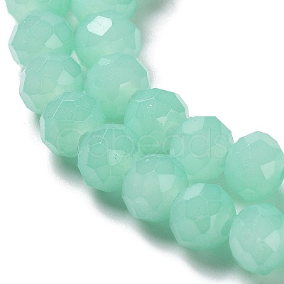 Baking Paint Imitation Jade Glass Bead Strands LS-DGLA-A034-J10mm-A22-1
