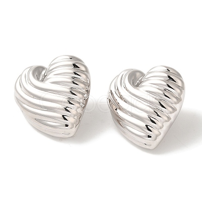 Rack Plating Brass Stud Earrings EJEW-B062-31P-1
