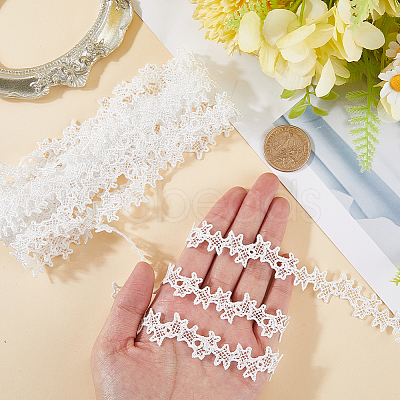 Star Polyester Lace Trim Ribbon OCOR-WH20003-13B-1