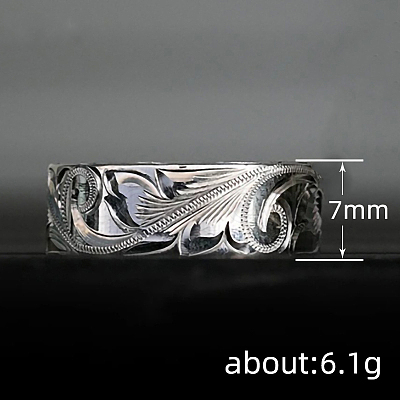 Sculptured Vine Pattern Brass Finger Rings for Women FS-WGD177A-03-1