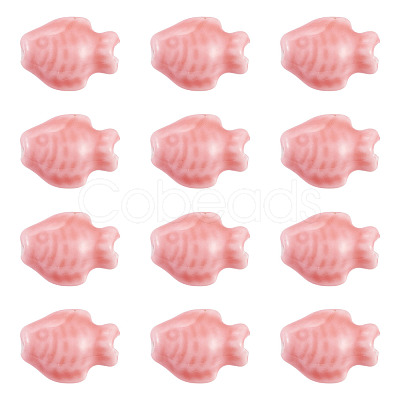 18Pcs Handmade Porcelain Beads Strands PORC-TADJ0001-04A-1