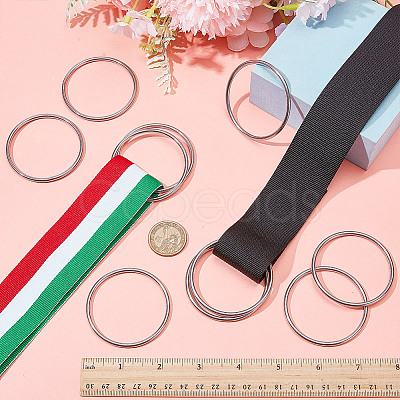 10Pcs 304 Stainless Steel Linking Rings STAS-AR0002-65B-P-1