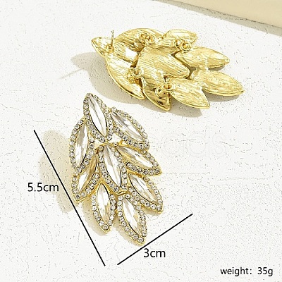 Real 18K Gold Plated 201 Stainless Steel Stud Earrings CS0500-2-1