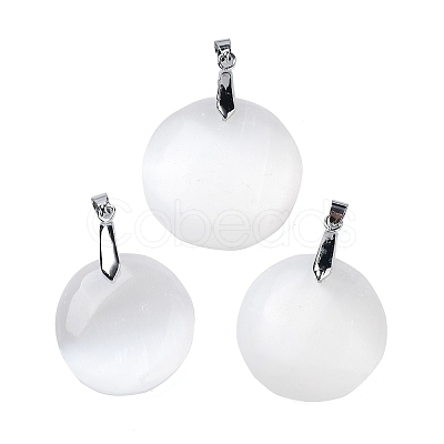 Natural Selenite Pendants G-M091-01D-1