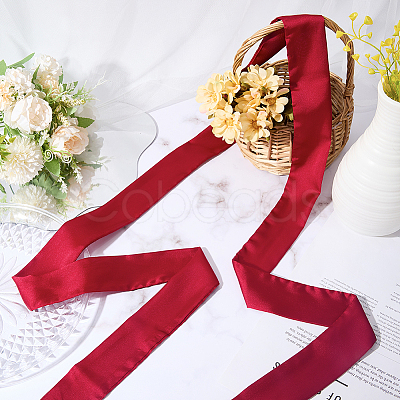 Long Polyester Silk Scarf for Women Girls AJEW-WH20022-48C-1