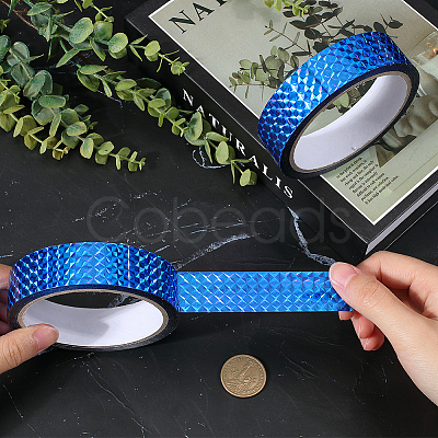 50M Laser Shining Bopp Plastic Scrapbook Decorative Adhesive Tapes AJEW-WH20002-57A-06-1