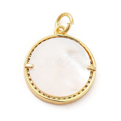 Rack Plating Brass Micro Pave Cubic Zirconia Pendants X-KK-K270-10G-1