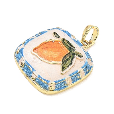 Brass Enamel Pendants KK-CBA2CFD-02G-1