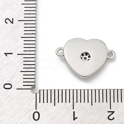 Brass Micro Pave Clear Cubic Zirconia Connector Charms KK-M303-04P-11-1
