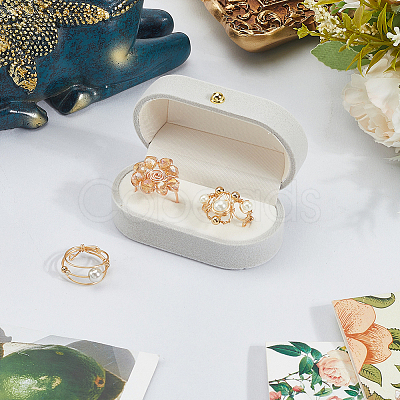 1Pc Rectangle Velvet Couple Rings Box CON-BBC0001-20C-1