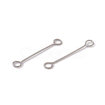 Non-Tarnish 304 Stainless Steel Connector Charms STAS-G291-03B-P-1