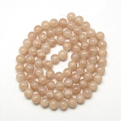 Baking Paint Crackle Glass Bead Strands DGLA-Q023-4mm-YS25-1