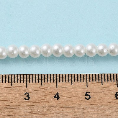Baking Paint Pearlized Glass Pearl Round Bead Strands HY-Q003-4mm-01-1