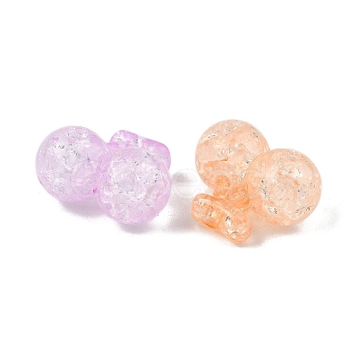 Transparent Crackle Acrylic Beads MACR-K361-22-1