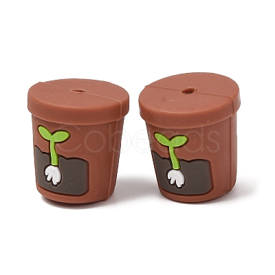 Food Grade Eco-Friendly Silicone Focal Beads SL-CBAECCD-02D-1