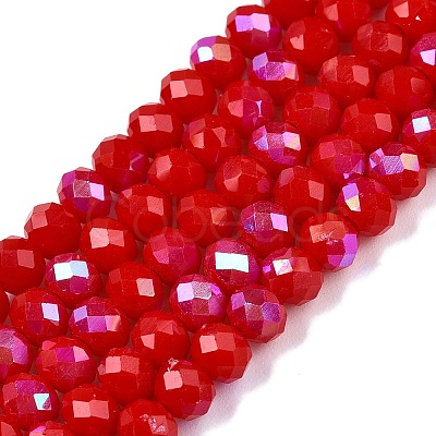 Electroplate Opaque Solid Color Glass Beads Strands LS-EGLA-A044-P4mm-L15-1