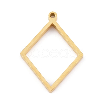 304 Stainless Steel Open Back Bezel Pendants STAS-K208-08G-1