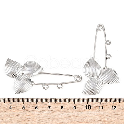 Trillium 304 Stainless Steel Safety Pins Brooch Findings SA-CBA098D-14C-P02-1