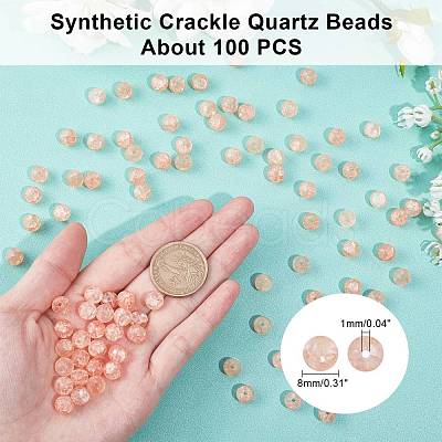 ARRICRAF Synthetic Crackle Quartz Beads Strands CCG-AR0001-02-1