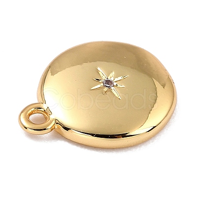 Brass Micro Pave Cubic Zirconia Charms LS-ZIRC-I054-13G-03-1