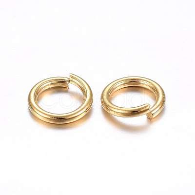 304 Stainless Steel Open Jump Rings STAS-O098-02G-01-1