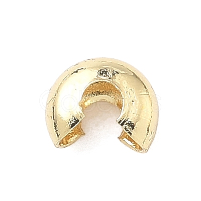 Brass Crimp Beads Covers X-KK-C156-08B-G-1