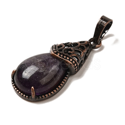 Natural Amethyst Pendants G-H065-01R-18-1