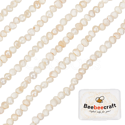 2 Strands Natural Cultured Freshwater Pearl Beads Strands PEAR-BBC0001-18-1
