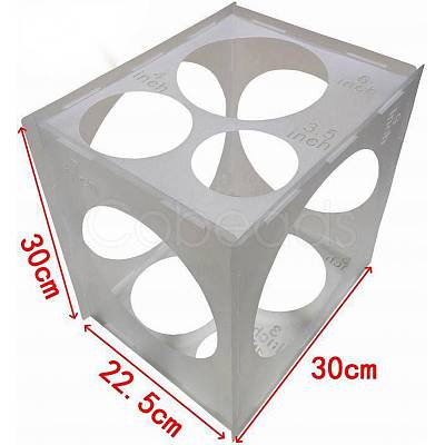 11 Holes Collapsible Plastic Balloon Sizer Box TOOL-WH0119-25-1