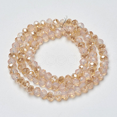 Electroplate Glass Beads Strands EGLA-A034-J2mm-K01-1