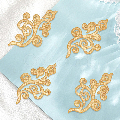 5Pairs Embroidery Thread Clothing Patches PATC-GF0001-97C-1