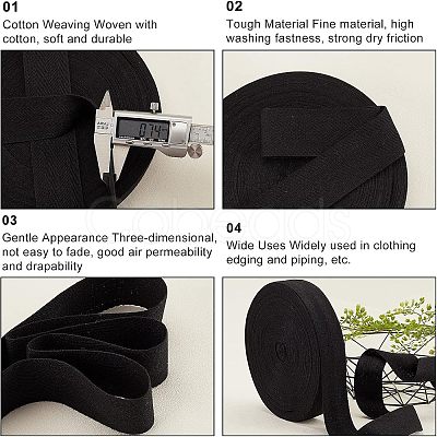Cotton Cotton Twill Tape Ribbons OCOR-WH0057-30G-02-1