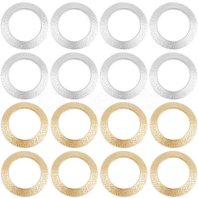 20Pcs 2 Colors Brass Linking Rings KK-BBC0010-38-1