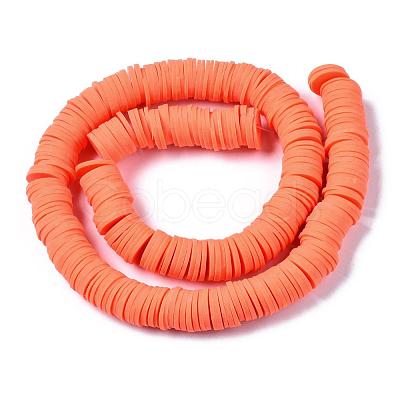 Flat Round Handmade Polymer Clay Beads CLAY-R067-12mm-12-1