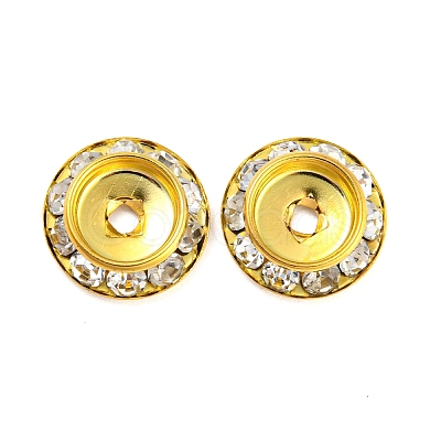 Brass Crystal Rhinestone Beads RB-F035-06C-G-1