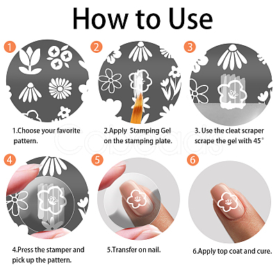 Stainless Steel DIY Nail Art Templates MRMJ-WH0092-165-1