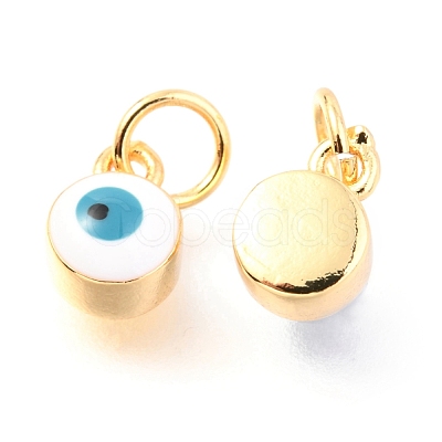 Brass Enamel Pendants KK-Y001-02A-06G-1